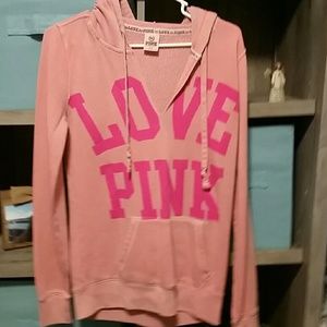 Long Sleeve hooded pink shirt